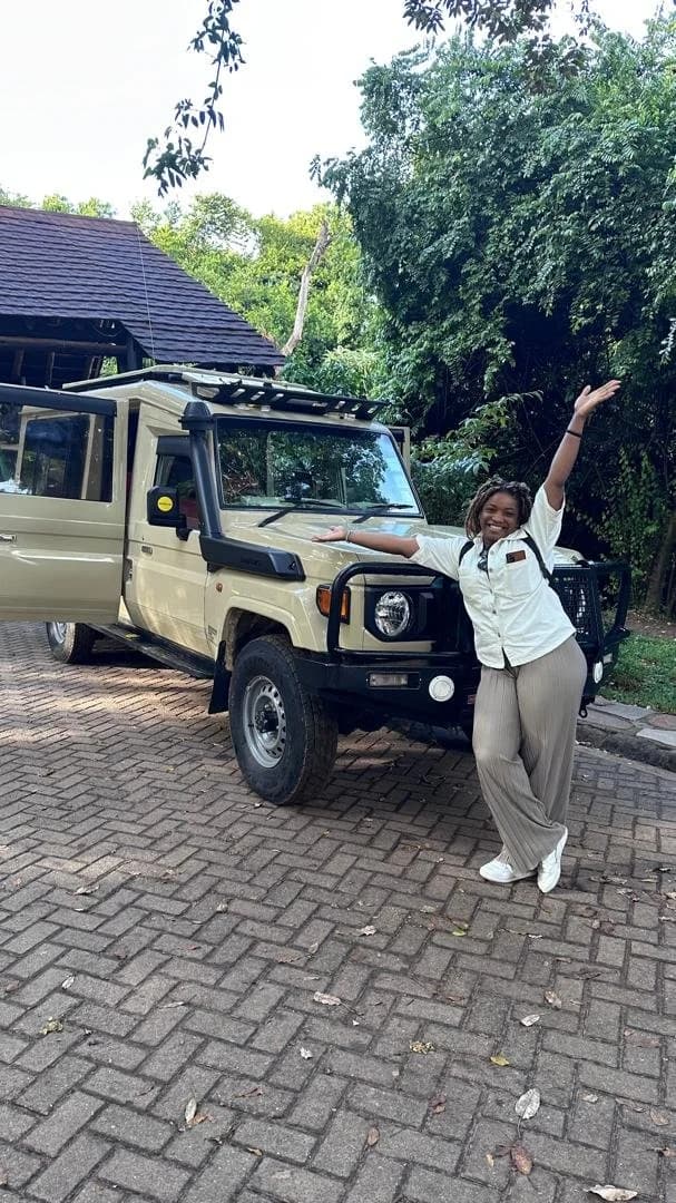 Happy traveller