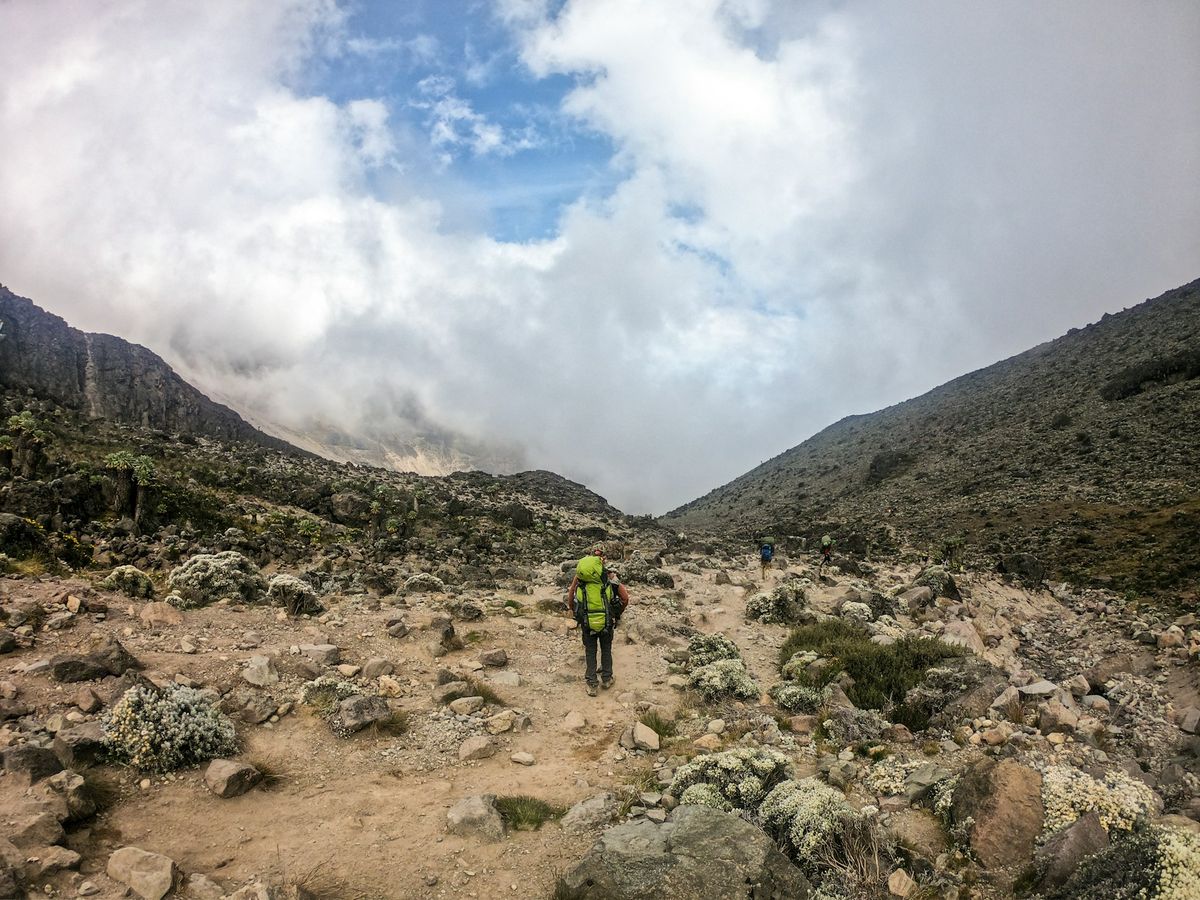 Person on Mount Kilimanjaro